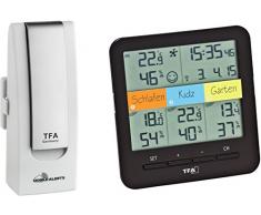 TFA Dostmann Wetterstation, Weatherhub Smarthome System Klima-und Heimüberwachung mit Smartphone, Starter-Set mit Funk-Thermo-Hygrometer, weiß, 40 x 28 x 104 cm, 31.4007.02