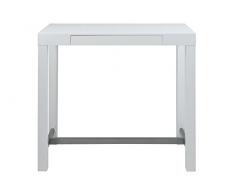 AC Design Furniture 59765 Bartisch Laura, Tischplatte und Gestell aus Holz, weià lackiert