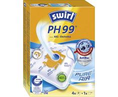 Swirl 220984, PH 99 MicroPor Plus Staubsaugerbeutel für AEG und Electrolux Staubsauger | Anti-Allergen Dauerhaft hohe Saugleistung | 4 Stück inkl. Filter, weiß