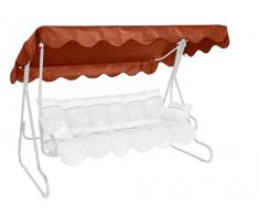 Angerer 805/11 Sonnendach für Hollywoodschaukel PE-Gewebe, Terracotta, 210 x 145 cm