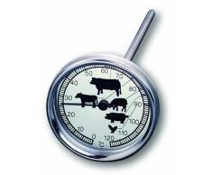 TFA Dostmann Analoges Bratenthermometer, aus Edelstahl, Fleischtermometer, Haushaltsthermometer, Backofen oder Grill, hitzebeständig