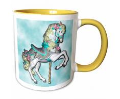 3dRose 1186_8 Mug Becher, keramik, Gelb/Weiß