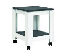 Haku-MÃ¶bel 42568 Beistellwagen MDF, granitoptik/weiÃ, 35 x 35 x 45 cm