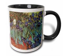 3dRose mug_128154_4 Irises by Vincent Van Gogh Becher keramik schwarz