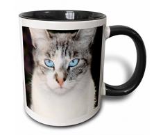 3dRose 278512_4 Mug Becher, keramik, schwarz/weiß