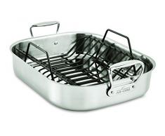 All-Clad 5016.31 Stainless Steel Bratreine groß mit Truthahngabeln T137 nicht induktionsgeeignet, Pfanne, 44 x 35 cm