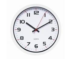 UNILUX 400014622 moderne Wanduhr Aria | 1 Stück | weiß | 30,5 cm | mit Sekundenzeiger | doppelte Stundenmarkierung