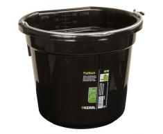 Kerbl 323493 Futter- und Wassereimer FlatBack ca. 20 l, schwarz