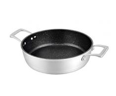 Bastilipo – Titanium Pro 28CA – Bratpfanne aus Aluminiumguss 28 cm mit Antihaftbeschichtung auf Stein – geeignet für Glaskeramik – Induktion – Gas – elektrisch