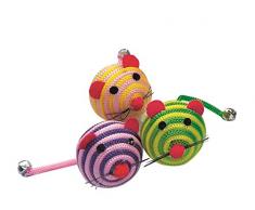 Croci Streifen Mäuse Spielzeug in Jar, 5 cm