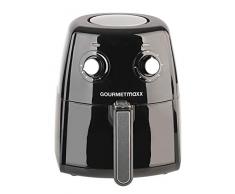 gourmetmaxx XL 1500 W nur freistehend Hot Air Fryer Fritteuse 2.5L 1500 W schwarz, silber (Hot Air Fryer, 2,5 l, 200 °C, 60 Min, Single, Schwarz, Silber)