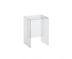 Kartell Max-Beam Hocker, Plastik, crystal, 27 x 47 x 33 cm