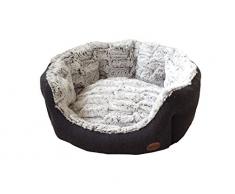 Nobby Komfort Bett oval CACHO dunkelgrau L x B x H: 65 x 57 x 22 cm
