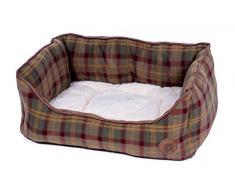 Petface Country - weiches Hundebett, kariert, rechteckig, M
