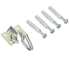 Vivere HOOK1 Hängematte, Einzelhaken Set, Silber