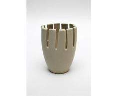 Design Toscano Noya 7,5 cm, Handgefertigte Keramikvase in Taupe
