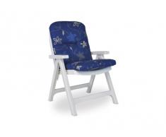 Angerer Exklusiv Sesselpolster niedrig Korfu, Blau, 50 x 100 cm