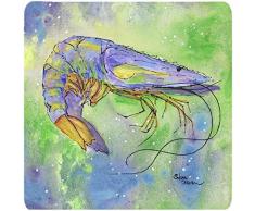 Caroline s Treasures 8342 FC Garnelen Schaumstoff Untersetzer (4 Stück), 8,9 cm H x 8,9 cm W, multicolor