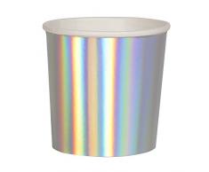 Meri Meri Partyzubehör, holografisch, silberfarben Becher