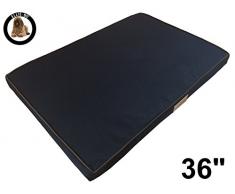 Ellie-Bo wasserdichte Memoryfoam Orthopädisches Hundebett für Käfig, groß, 91,44 cm, schwarz.