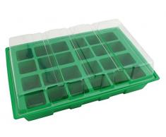 Biotop Kit Frühbeet aus Kunststoff, 24-er 4 x 4 cm (mit Deckel und Tablett, 35 x 23,5 cm), 1 x 1 x 1 cm, b2011