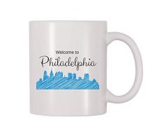 Kaffeetasse mit Aufschrift4 All Times Welcome To Philadelphia 11 Oz weiß