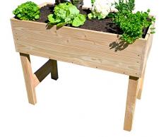 GrünerGarten Hochbeet QL-RJ58-KRIL, natur, 100 x 50 x 85 cm, GGHBHH2