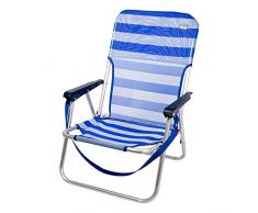 Aktive 53950 Klappstuhl fest Aluminium Beach, 40 x 56 x 70 cm, Marinade