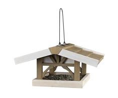 Trixie 55801 natura Futterhaus zum Hängen, 46 × 22 × 44 cm, grau/weiß