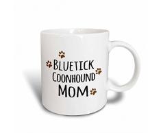 3dRose mug_154077_6 Bluetick Coonhound Dog Mom Becher keramik braun
