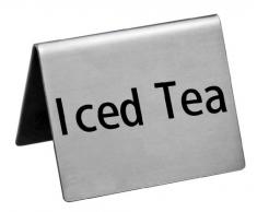 New Star Foodservice 27129 Edelstahl Tisch Zelt Schild,Iced Tee, 2 von 2, Set von 6
