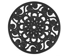 Trademark Innovations Dekorativer Untersetzer, Gusseisen, Metall, Schwarz