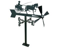Arthifor Gartenlaterne Kutsche schwarz matt