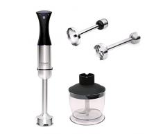 CASO HB 800 Design Stabmixer inkl. Zubehör (800 Watt, 7.000 - 15.000 Umdrehungen/Min.), Edelstahlklingen (extra gehärtet)