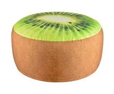 Esschert Design Outdoor Sitzkissen Kiwi aus Polyester und PVC, 58,0 x 58,0 x 32,5 cm