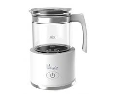 Bkitchen Milk 250 Glas Milchaufschäumer mit One Touch Funktion und Funktionsanzeige, 250 ml, weiß