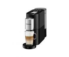 Krups Nespresso XN8908 Atelier Kaffeekapselmaschine (Milchaufschäumsystem direkt in der Tasse, für heiße und kalte Getränke, 1 L Wassertankkapazität, 19 bar Pumpendruck) schwarz/silber