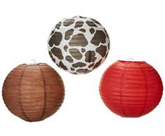 Amscan 241971 Laterne 3-teilig Hängedeko Western