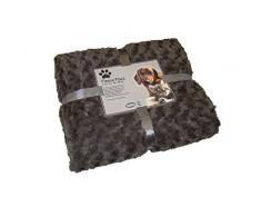 Nobby 70979-23 Kuscheldecke Fleece Plaid Super Soft, 60 x 85 cm, braun