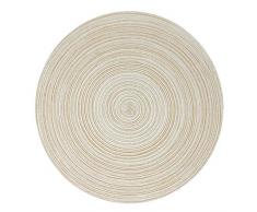 Wrapables A71245c 15 Woven Round Placemats (Set of 6), Beige Platzset plastik