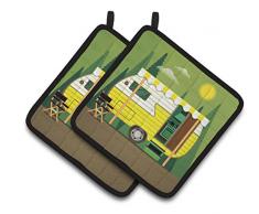 Caroline s Treasures Greatest Adventure Retro Camper Paar Topflappen, 7.5hx7.5 W, multicolor