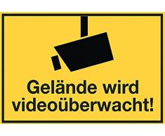 Schatzmix Gelände Wird videoüberwacht! Warnschild Metal Sign deko Sign Garten Blech