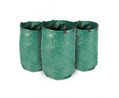 Fundwerk Garten Abfallsack 272 L, 3er Set, dunkelgrün