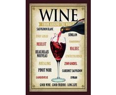 Schatzmix Wine from Around The World Redwine Whitewine Wein Metal Sign deko Sign Garten Blech