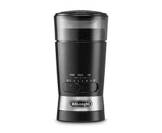 DeLonghi KG210 Kaffeemühle, 90 g, rostfreie Edelstahl-Klingen, verstellbare Tasse, sehr einfache Handhabung