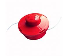 Nemaxx FS2 Fadenspule mit Tippautomatik, Doppelfadenkopf für Benzin Motorsense - Rasentrimmer Fadenkopf, Freischneider Grasschneider, Zubehör Ersatz Spule - Rot