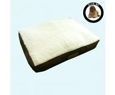 Ellie-Bo Hundebett aus künstlichem Wildleder und Schaffellüberzug für den Hundekäfig, Größe 91,4 cm