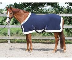 Harrys Horse 32200086-07205 cm Fleecedecke Prunkmodell mit Bauchlatz, L, Marine