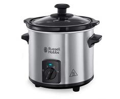 Russell Hobbs Slow Cooker, Schongarer Mini 2,0l, 2 Temperatureinstellungen & Warmhaltefunktion, Keramik Gartopf, kompaktes Design, Compact Home Slowcooker 25570-56