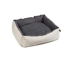 Karlie 707093 Designed by Lotte Hundebett Rupa, L: 65 cm, B: 60 cm, H: 20 cm, beige-dunkelgrau, M